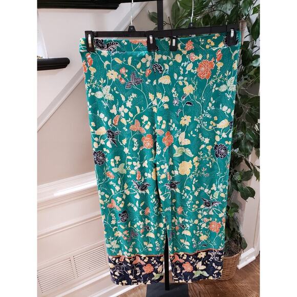 Est. 1946 Calypso Green Floral Polyester Boho Hippie Chic Harem Pants 22/24W - Picture 6 of 12